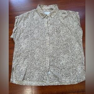 Rails Brown and Tan Short Sleeve Tee Lightweight Casual